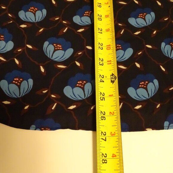 Ann Taylor Loft Women Blue Layered-Look Floral Long Sleeve Knit Top Size L - Picture 12 of 12